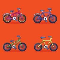 vélo dessin animé collection vecteur