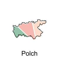 Polch ville carte illustration. simplifié carte de Allemagne pays vecteur conception modèle