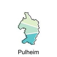 Pulheim ville carte illustration. simplifié carte de Allemagne pays vecteur conception modèle