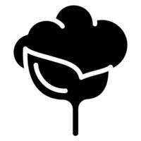 icône de glyphe de coton vecteur
