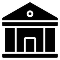 icône de glyphe de banque vecteur