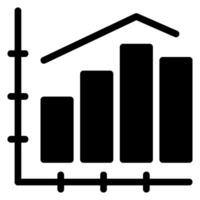 icône de glyphe de statistiques vecteur