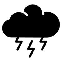 icône de glyphe d'orage vecteur