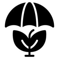 icône de glyphe de parapluie vecteur