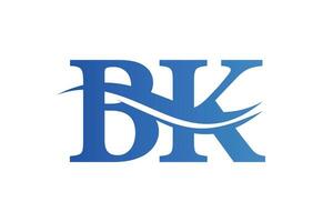 alphabet initiale bk lettre logo conception, vecteur conception modèle