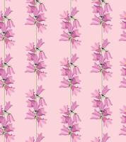 motif floral sans couture. texture ornementale de prairie de bluebell de fleur. fond violet de campagne d'été de fleurs sauvages. vecteur