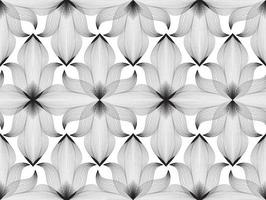 motif abstrait de ligne florale transparente. ornement de ligne arabe avec des formes de fleurs. motif floral de tuile d'orient avec des lignes noires. ornement asiatique. tourbillon géométrique doodle texture vecteur