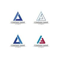 une lettre logo modèle triangle shapearrow logo design vecteur