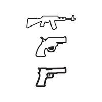 logo d'arme à feu et soldat de l'armée tir de tireur d'élite vector illustration de conception revolver de tir militaire