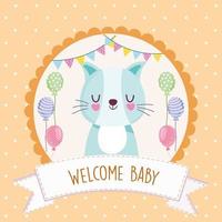 baby shower bienvenue vecteur