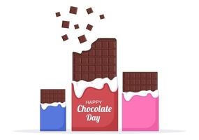 illustration vectorielle de bonne fête du chocolat vecteur