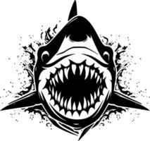 requin, noir et blanc vecteur illustration