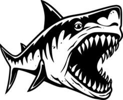 requin, noir et blanc vecteur illustration