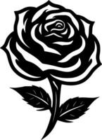 Rose - minimaliste et plat logo - vecteur illustration