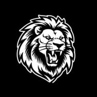 lion, noir et blanc vecteur illustration