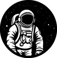 astronaute - minimaliste et plat logo - vecteur illustration