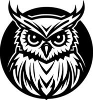 hibou, noir et blanc vecteur illustration