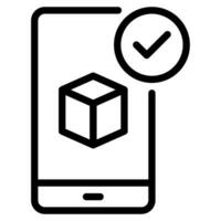 blockchain vérification icône vecteur