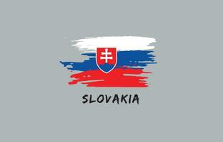 la slovaquie brosse peint nationale pays drapeau peint texture blanc Contexte nationale journée ou indépendance journée conception pour fête vecteur illustration