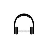 casque de musique ou casque silhouette pour icône, symbole, logo taper, pictogramme, applications, site Internet, art illustration ou graphique conception élément. vecteur illustration