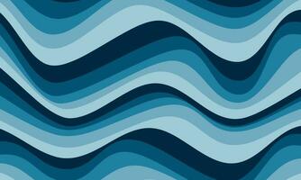 mignonne abstrait bleu vagues Contexte vecteur