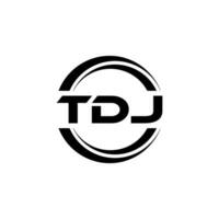 tdj logo conception, inspiration pour une unique identité. moderne élégance et Créatif conception. filigrane votre Succès avec le frappant cette logo. vecteur