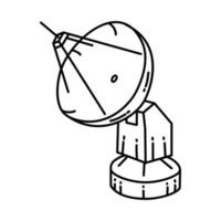 icône d'antenne. doodle dessinés à la main ou style d'icône de contour vecteur