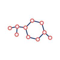 vecteur molécule icône dans Facile style isolé sur blanc Contexte science symbole