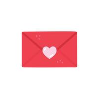 vecteur enveloppe avec rouge cœur l'amour lettre pour valentines journée