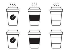 café tasse vecteur icône. papier café tasse icône isolé sur blanc Contexte.
