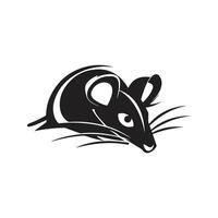 Facile rat, ancien logo ligne art concept noir et blanc couleur, main tiré illustration vecteur