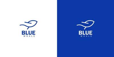 Créatif bleu baleine logo conception vecteur modèle