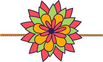 illustration de coloré décoré rakhi. vecteur