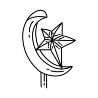 icône de kareem. doodle dessinés à la main ou style d'icône de contour vecteur