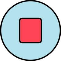 bouton icône dans rouge et bleu couleur. vecteur