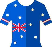 Australie drapeau Couleur T-shirt icône dans plat style. vecteur