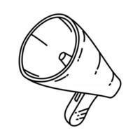 icône de mégaphone. doodle dessinés à la main ou style d'icône de contour vecteur