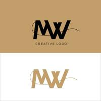 wm initiale lettre logo conception vecteur