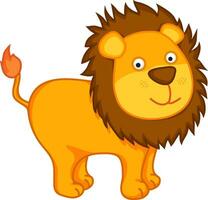 Lion personnage dans permanent pose. vecteur