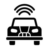 autonome voiture vecteur glyphe icône pour personnel et commercial utiliser.
