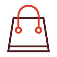 épicerie sac épais ligne deux Couleur Icônes pour personnel et commercial utiliser. vecteur