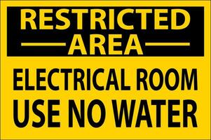limité zone signe mise en garde électrique pièce utilisation non l'eau vecteur