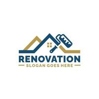 Accueil rénovation logo conception vecteur illustration