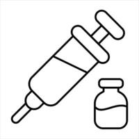 vaccination ligne icône conception style vecteur