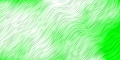 fond de vecteur vert clair avec des arcs. échantillon lumineux avec des lignes pliées colorées, des formes. modèle pour votre conception d'interface utilisateur.