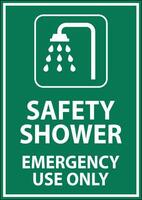 sécurité douche signe, sécurité douche - urgence utilisation seulement vecteur
