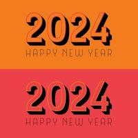 content Nouveau année 2024 conception. coloré prime vecteur conception pour affiche, bannière, salutation et Nouveau année 2024 fête.