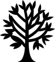 arbre silhouette ou arbre icône vecteur illustration