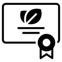 vert certification icône vecteur