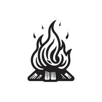 création de logo de feu de joie vecteur